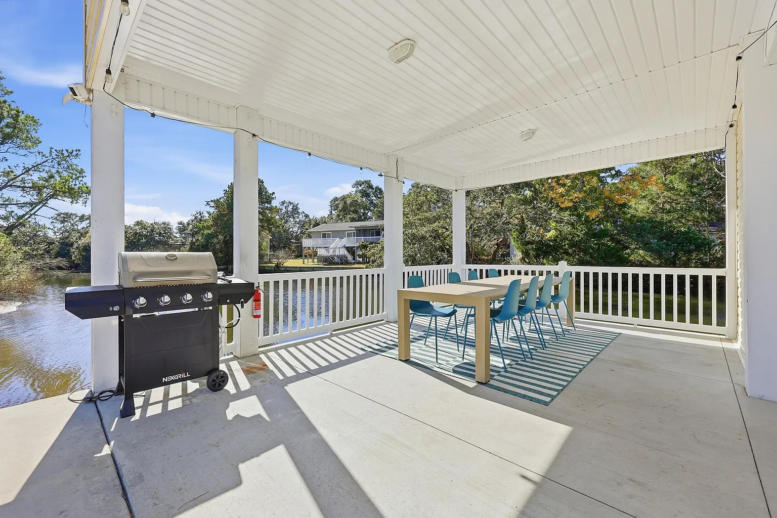 Waterfront patio at Banana Villa North Myrtle Beach